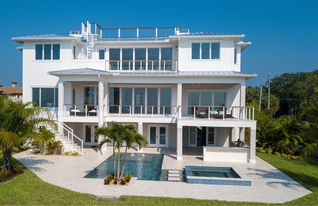 swimming pool in a mansion