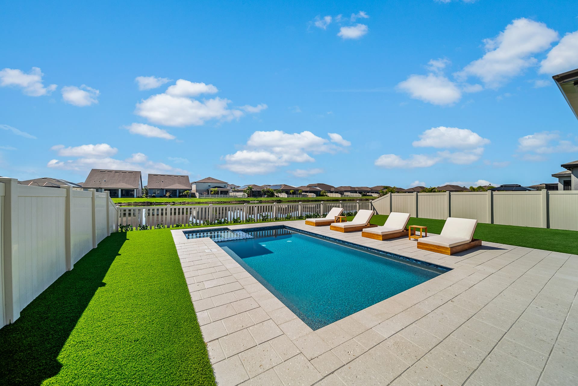 Custom swimming pool built by Pool Perfection