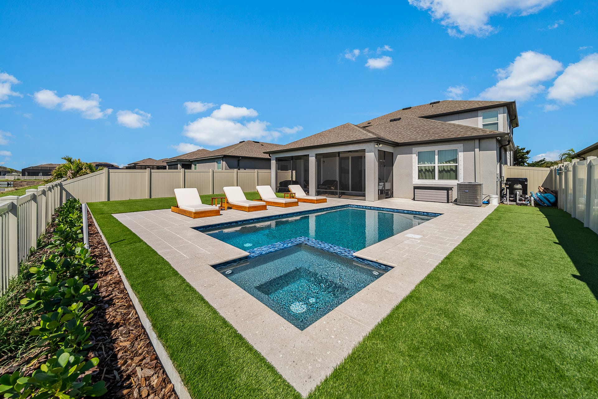 Custom swimming pool built by Pool Perfection