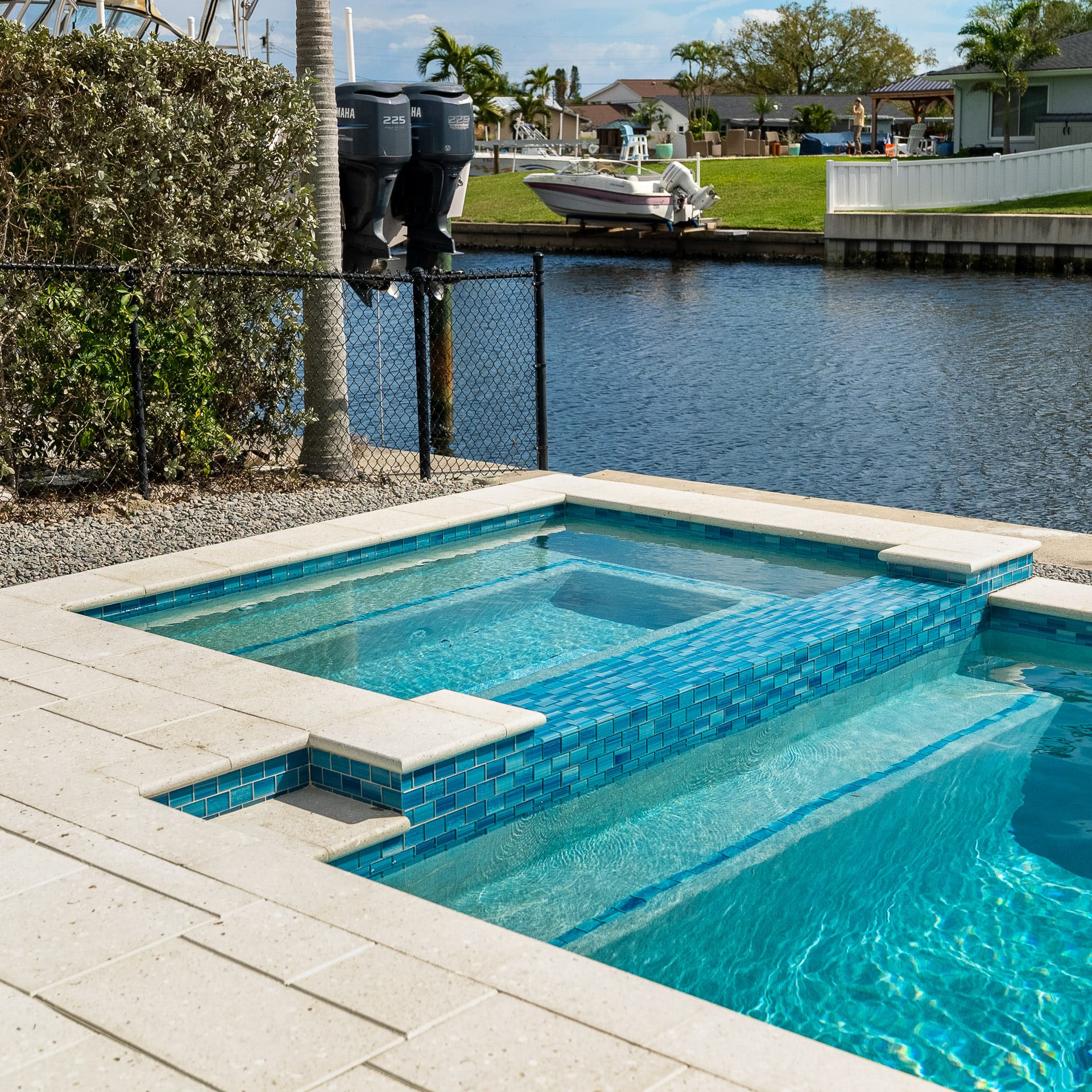 Custom swimming pool built by Pool Perfection