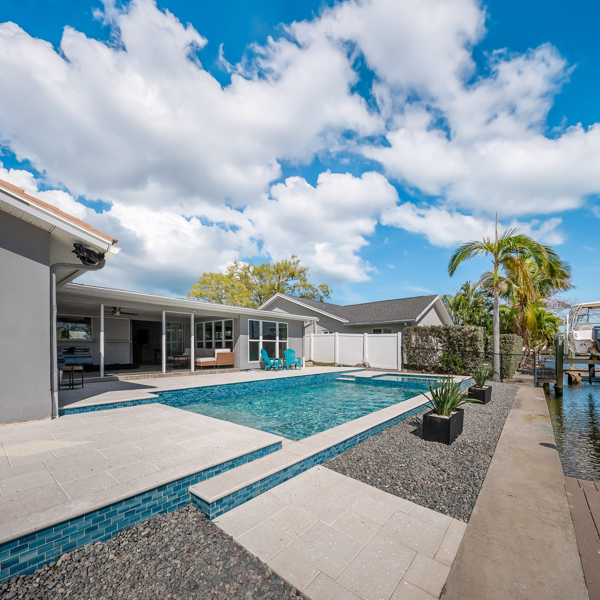 Custom swimming pool built by Pool Perfection
