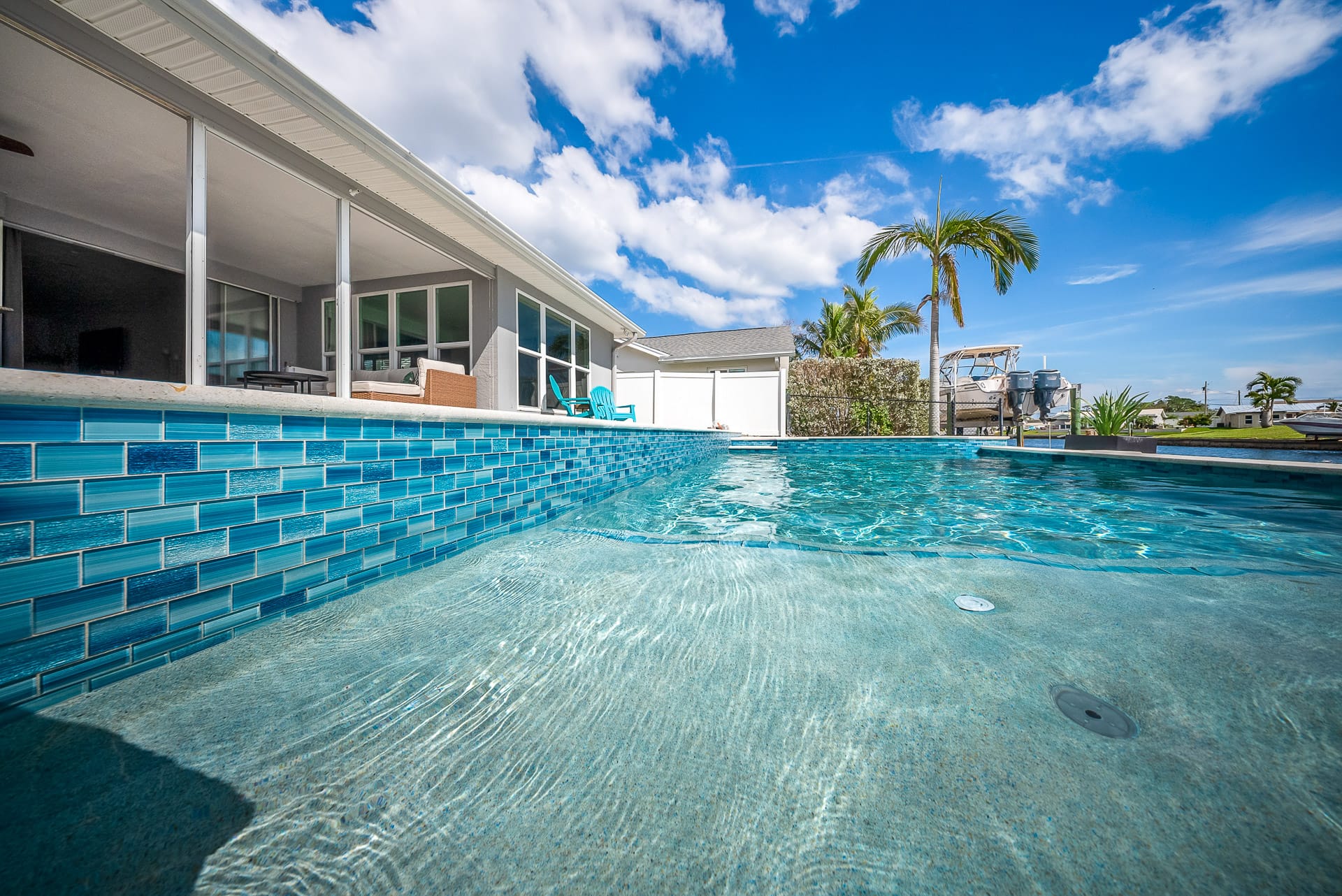 Custom swimming pool built by Pool Perfection