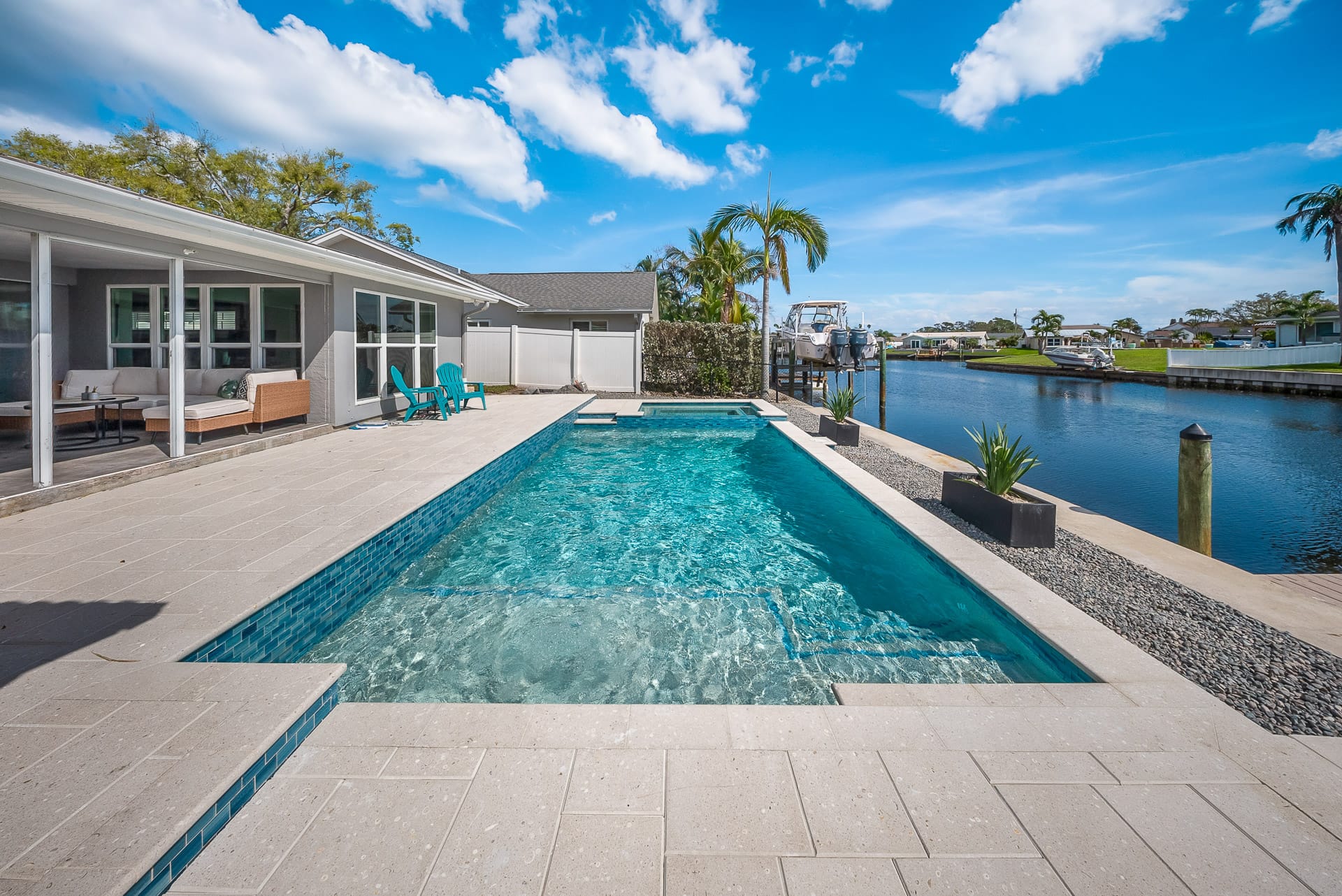 Custom swimming pool built by Pool Perfection