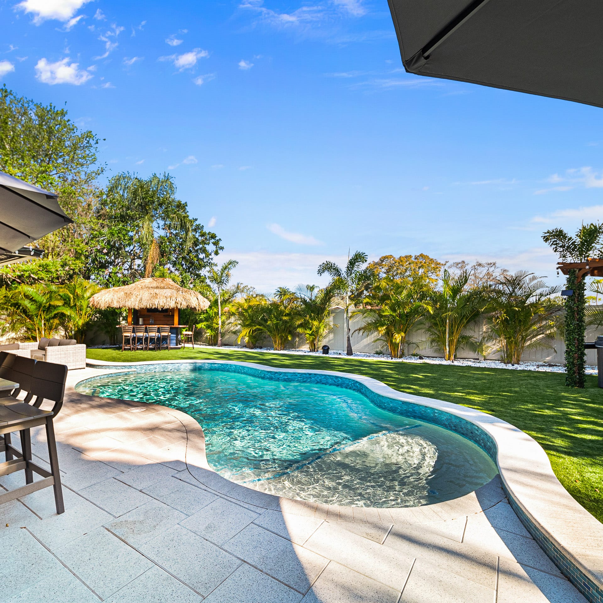Custom swimming pool built by Pool Perfection