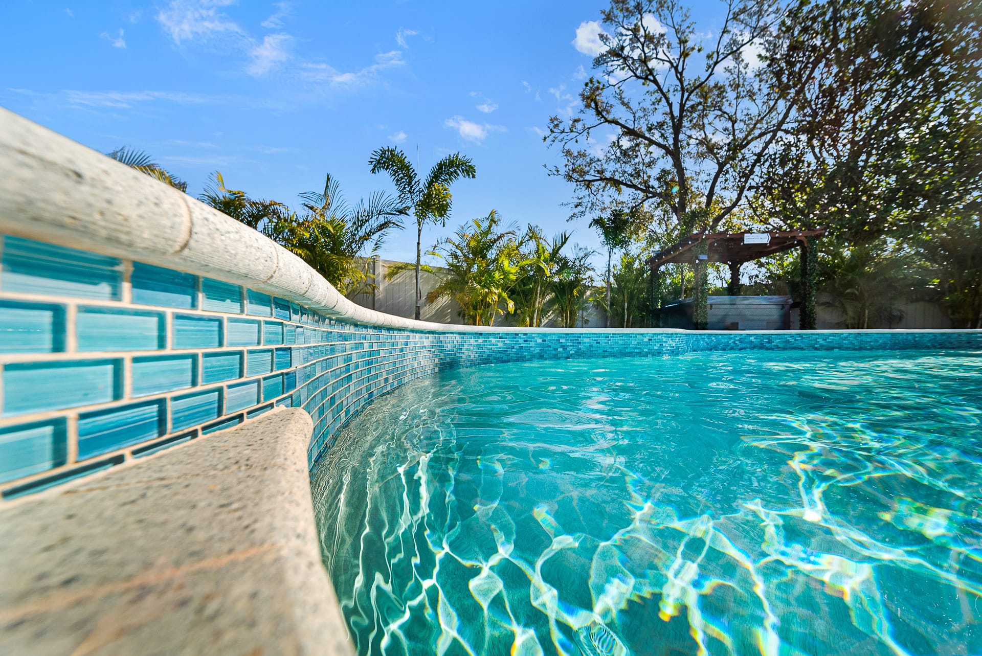 Custom swimming pool built by Pool Perfection