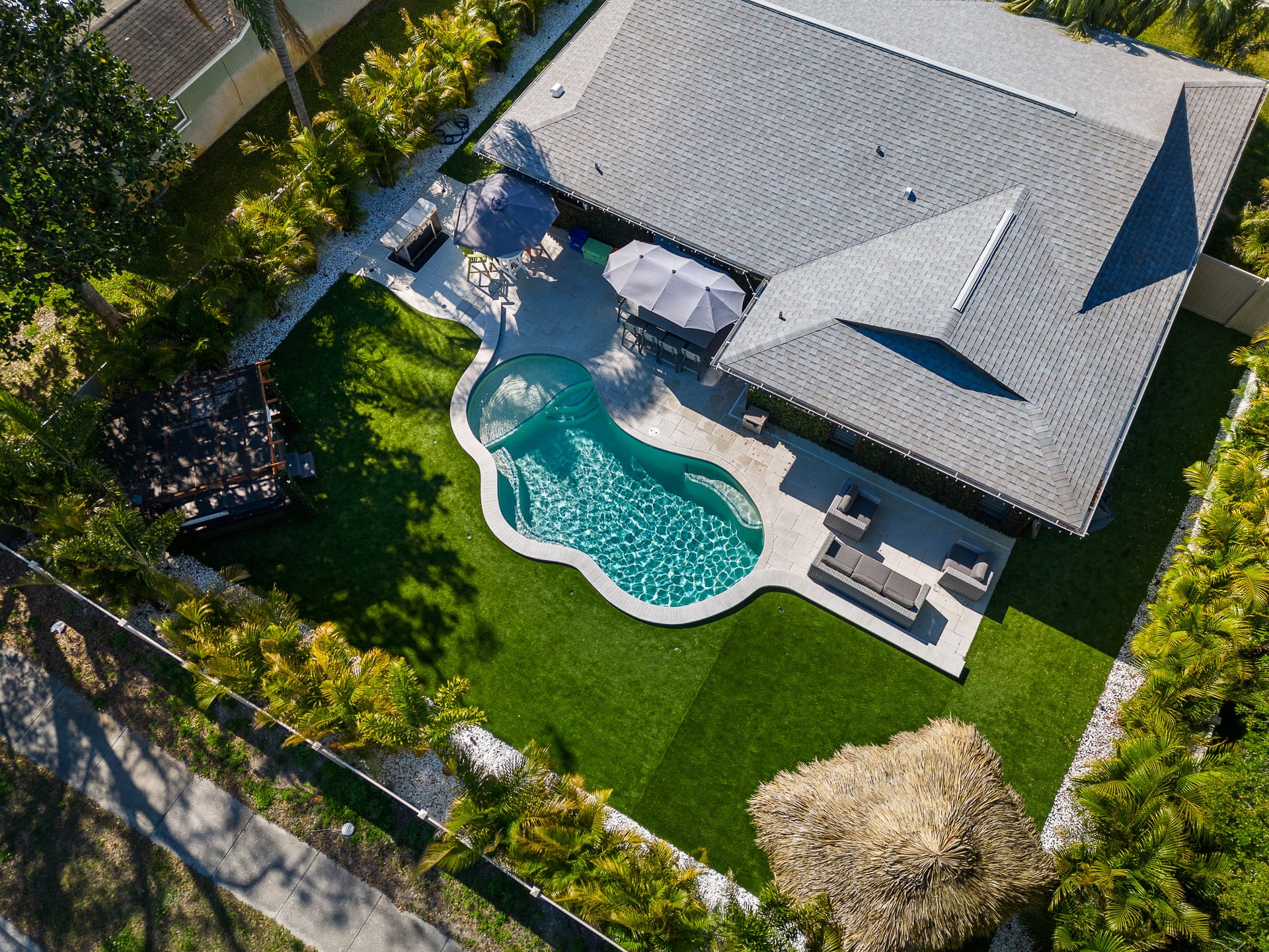 Custom swimming pool built by Pool Perfection