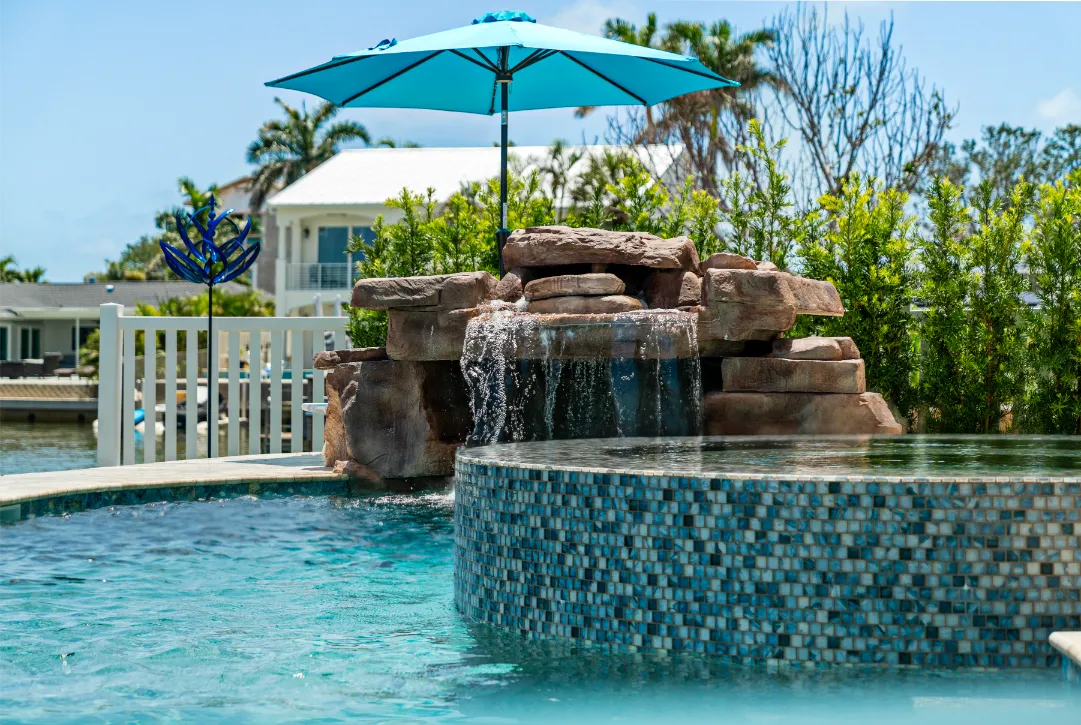 Custom swimming pool built by Pool Perfection