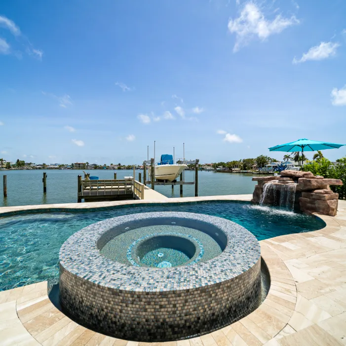Custom swimming pool built by Pool Perfection
