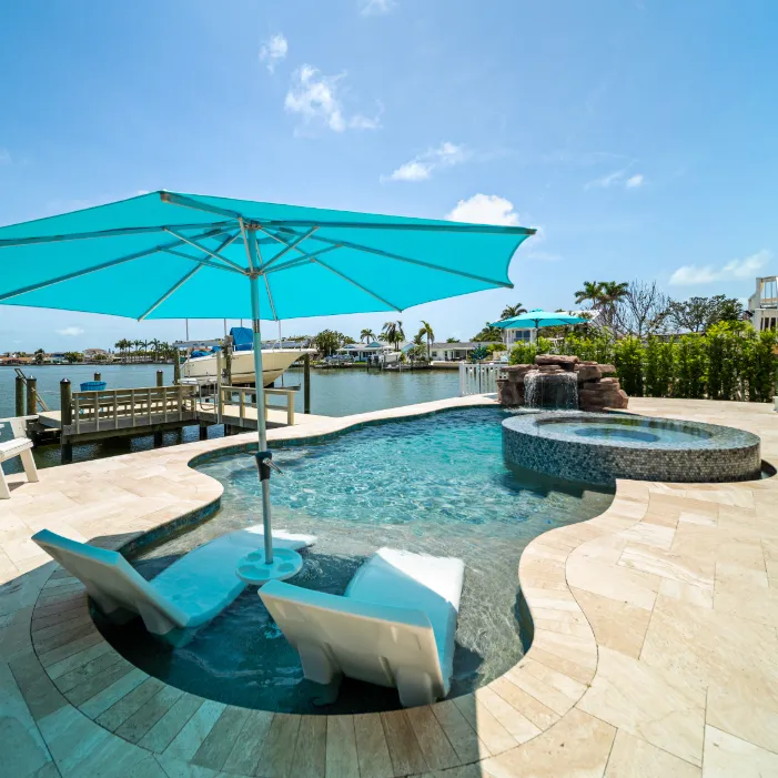 Custom swimming pool built by Pool Perfection
