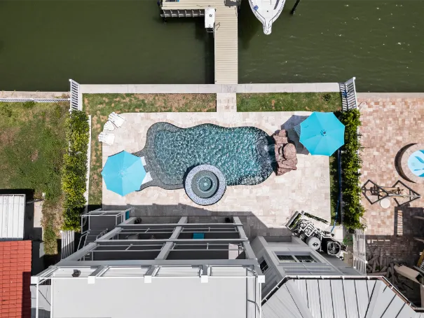 Custom swimming pool built by Pool Perfection