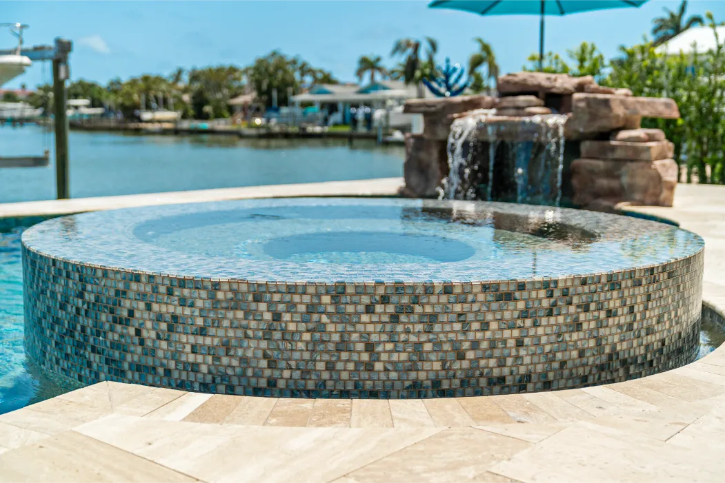 Custom swimming pool built by Pool Perfection
