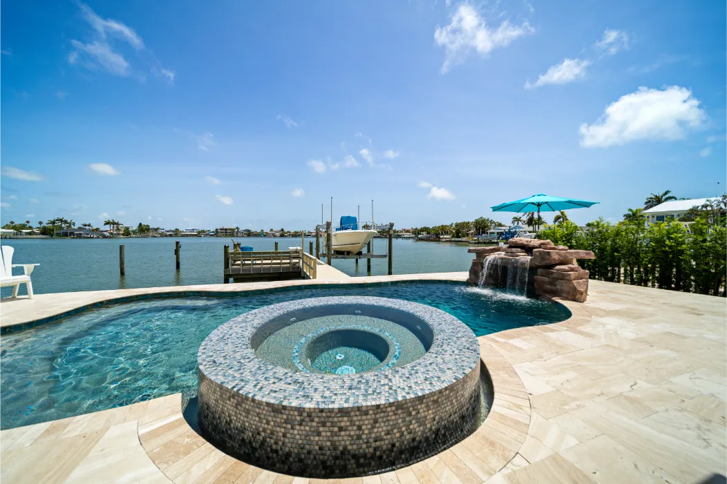 Custom swimming pool built by Pool Perfection