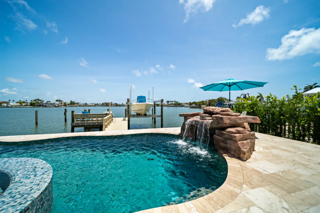 Custom swimming pool built by Pool Perfection