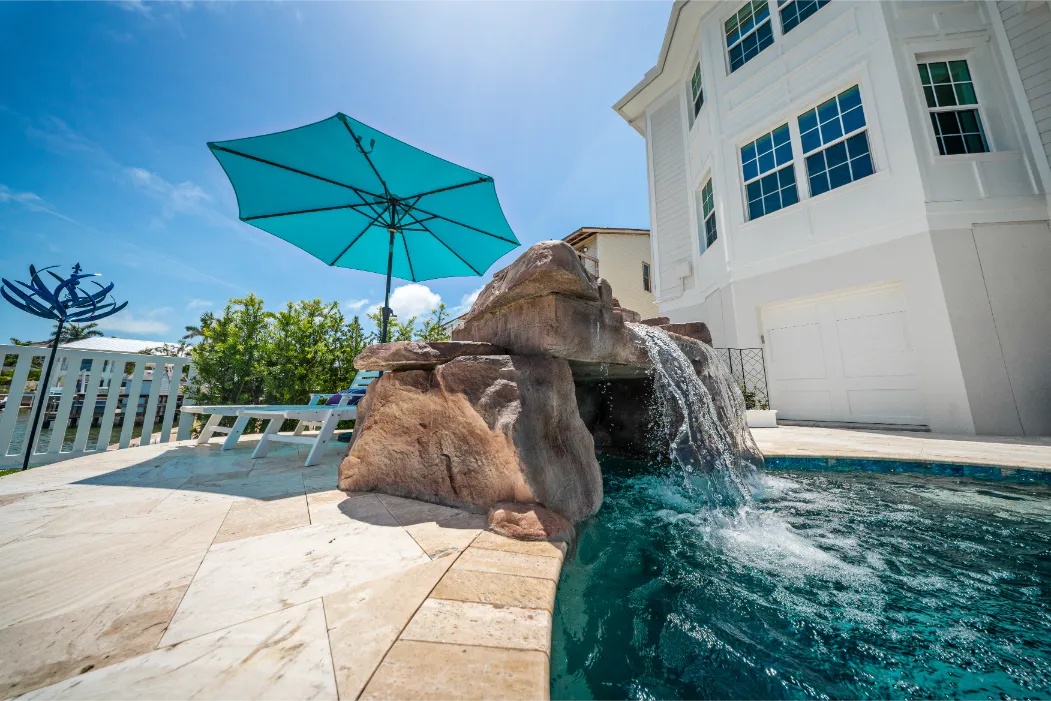 Custom swimming pool built by Pool Perfection