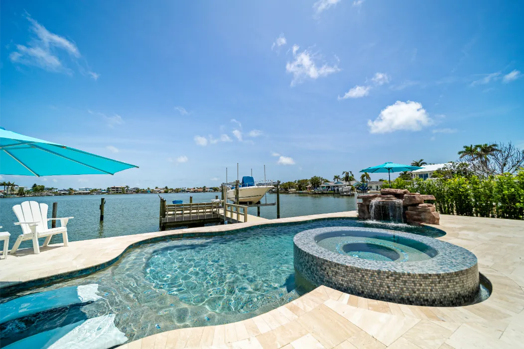 Custom swimming pool built by Pool Perfection