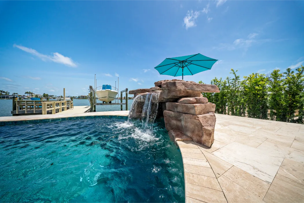 Custom swimming pool built by Pool Perfection