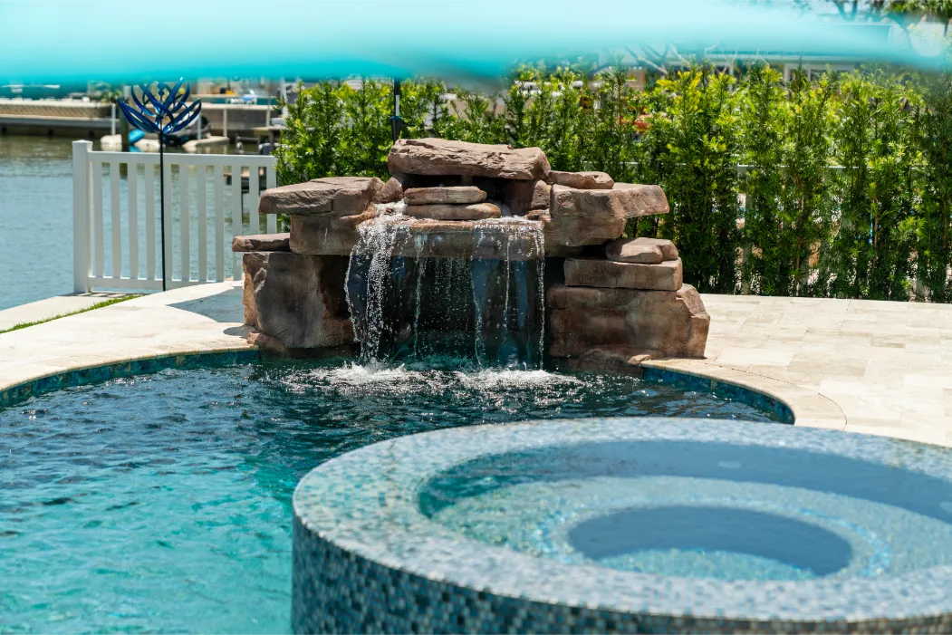 Custom swimming pool built by Pool Perfection