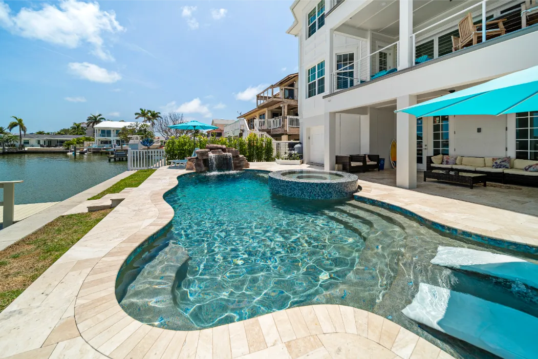 Custom swimming pool built by Pool Perfection