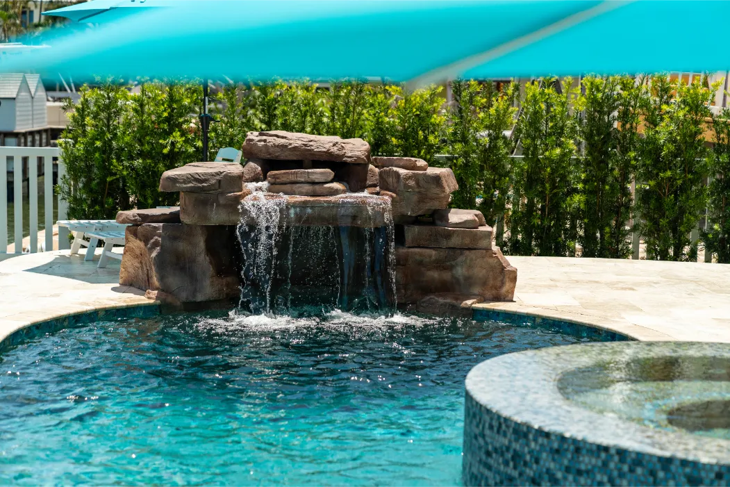 Custom swimming pool built by Pool Perfection